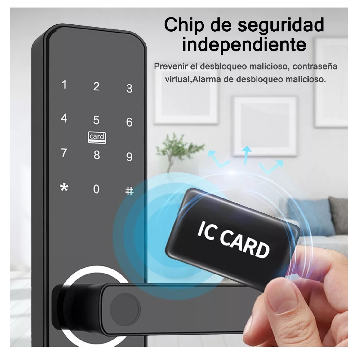 Cerradura Electrónica Inteligente C/lector D/huella Dactilar