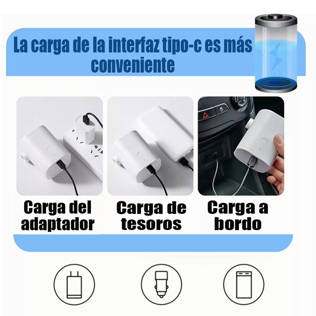 Inflador Eléctrico Para Colchón Inflable Y Piscina Cuadrado