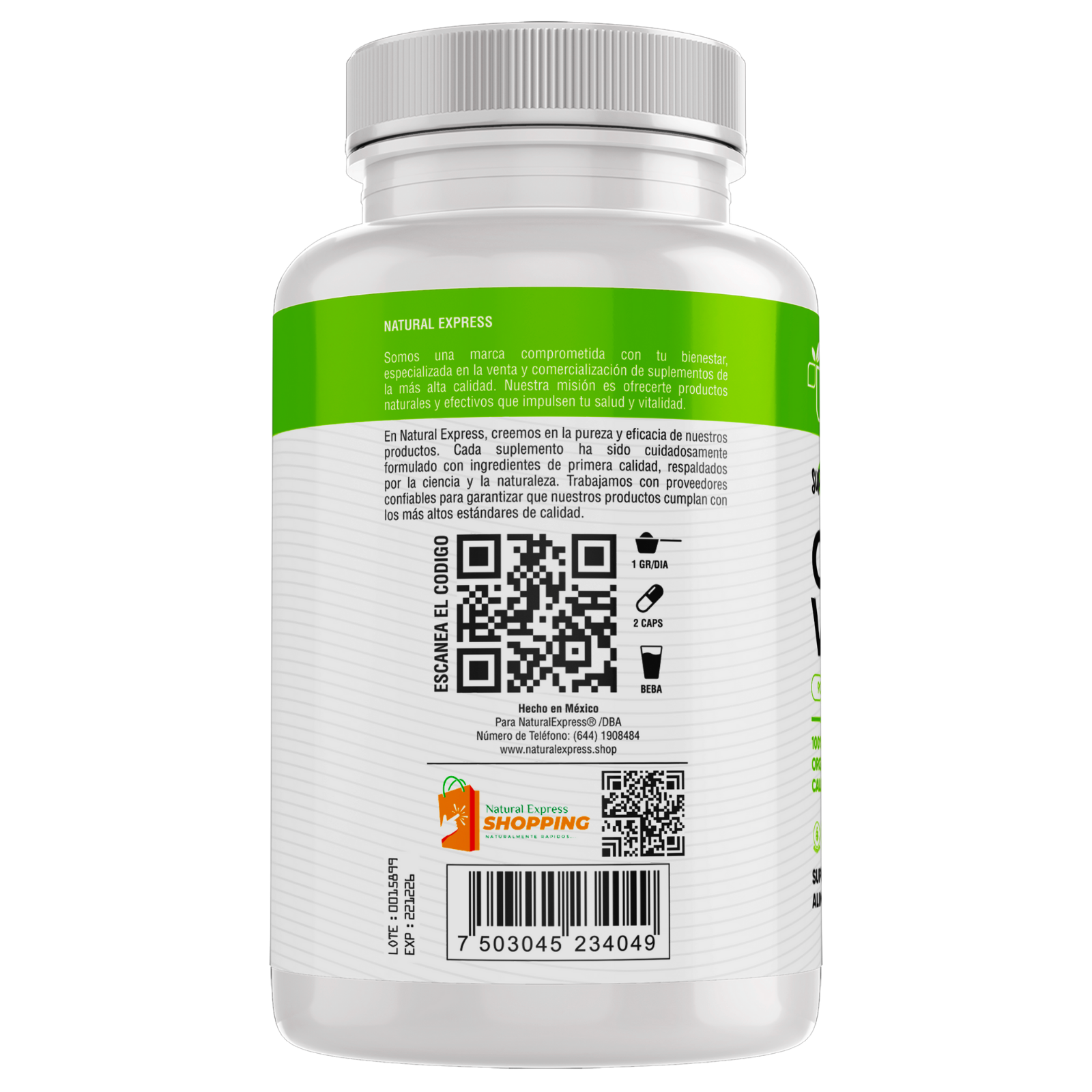 Cafe Verde 100% Puro (180 Capsulas 500mg) |ORGANICO | NATURAL | Para 90 Dias | - Organic Green Coffe Extract