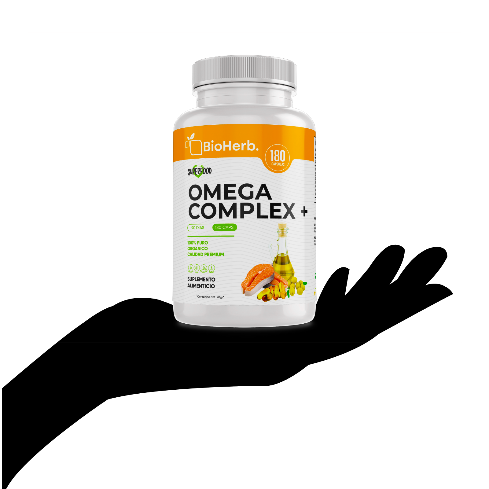 Omega Complex + 3, 6 y 9 100% Puro (90 Capsulas 1000mg) |ORGANICO | NATURAL | Para 90 Dias | - Omega Complex +