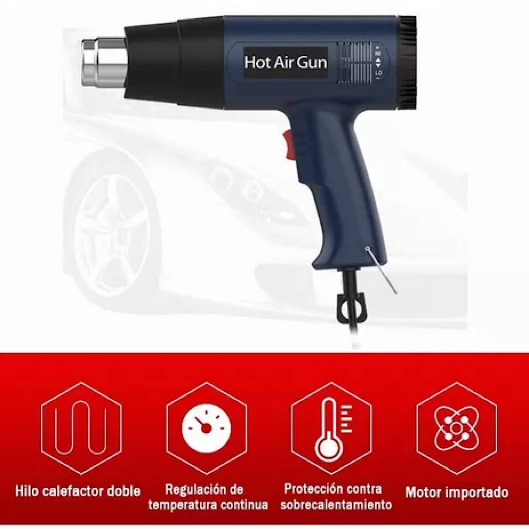 Pistola De Aire Caliente Ajustable Con Temperatura Constante