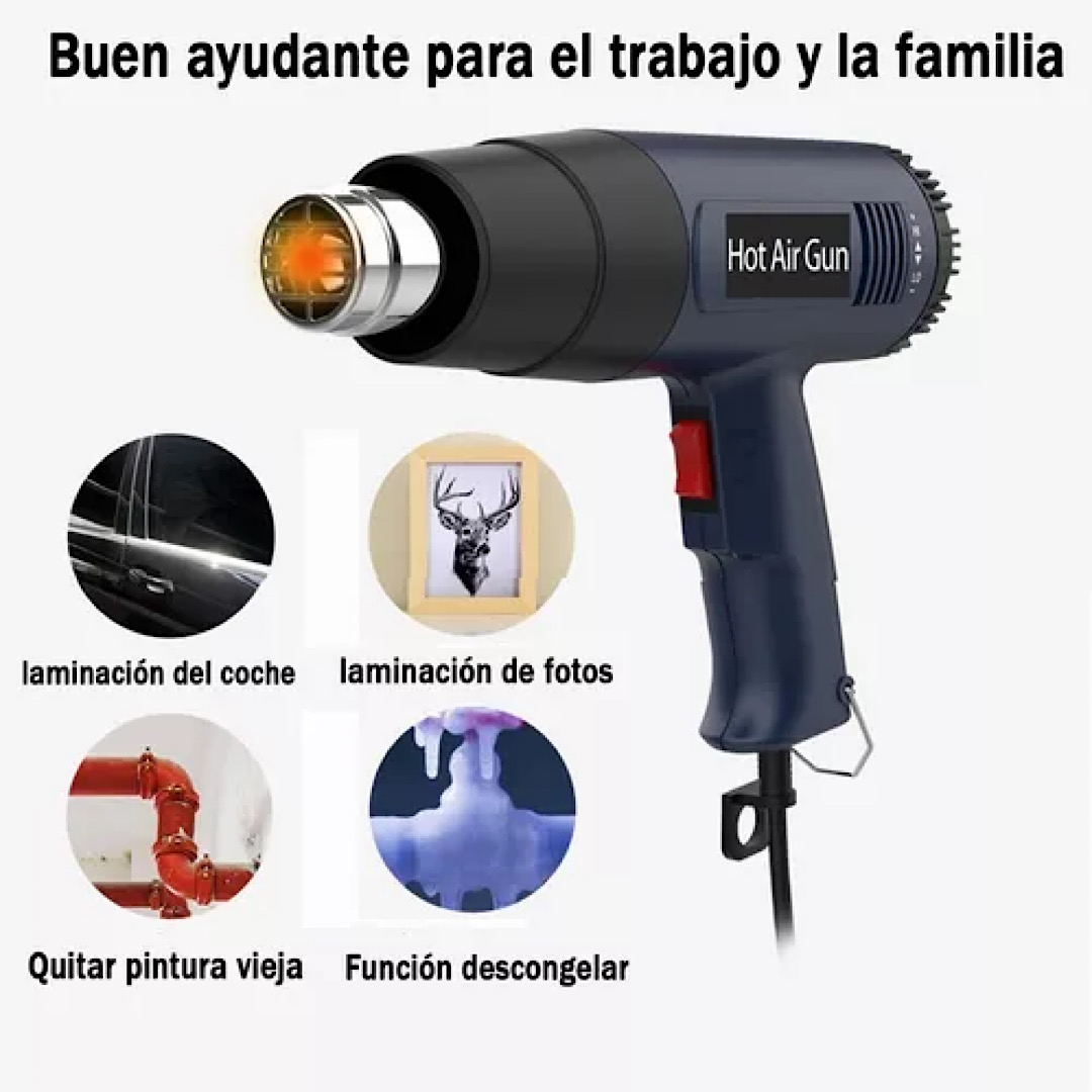 Pistola De Aire Caliente Ajustable Con Temperatura Constante