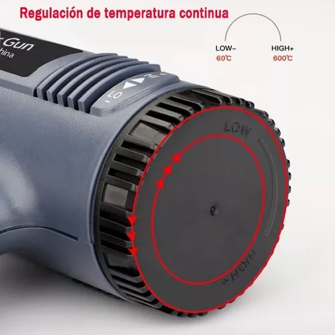 Pistola De Aire Caliente Ajustable Con Temperatura Constante