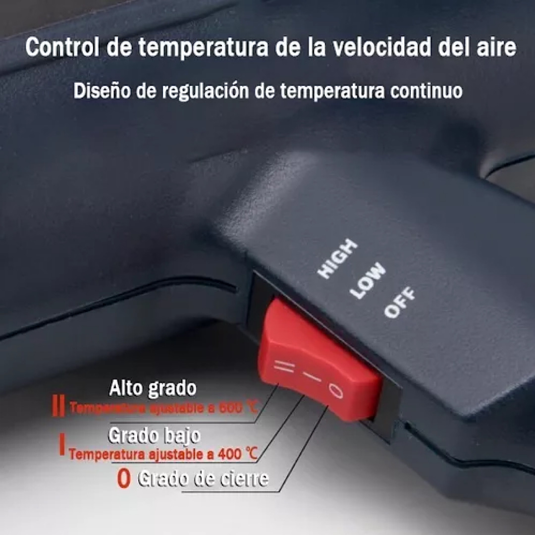 Pistola De Aire Caliente Ajustable Con Temperatura Constante