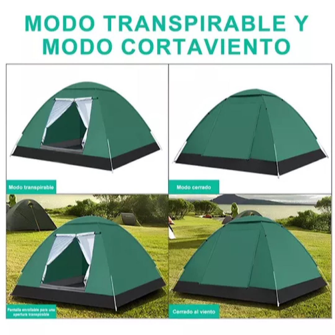 Tiendas Casa Campaña 3 Personas/gran Espacio /fácil Instalar