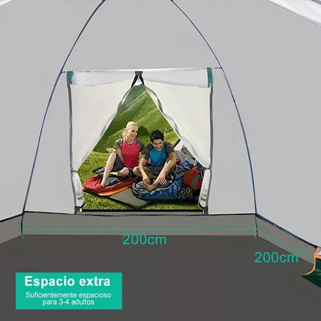 Tiendas Casa Campaña 3 Personas/gran Espacio /fácil Instalar