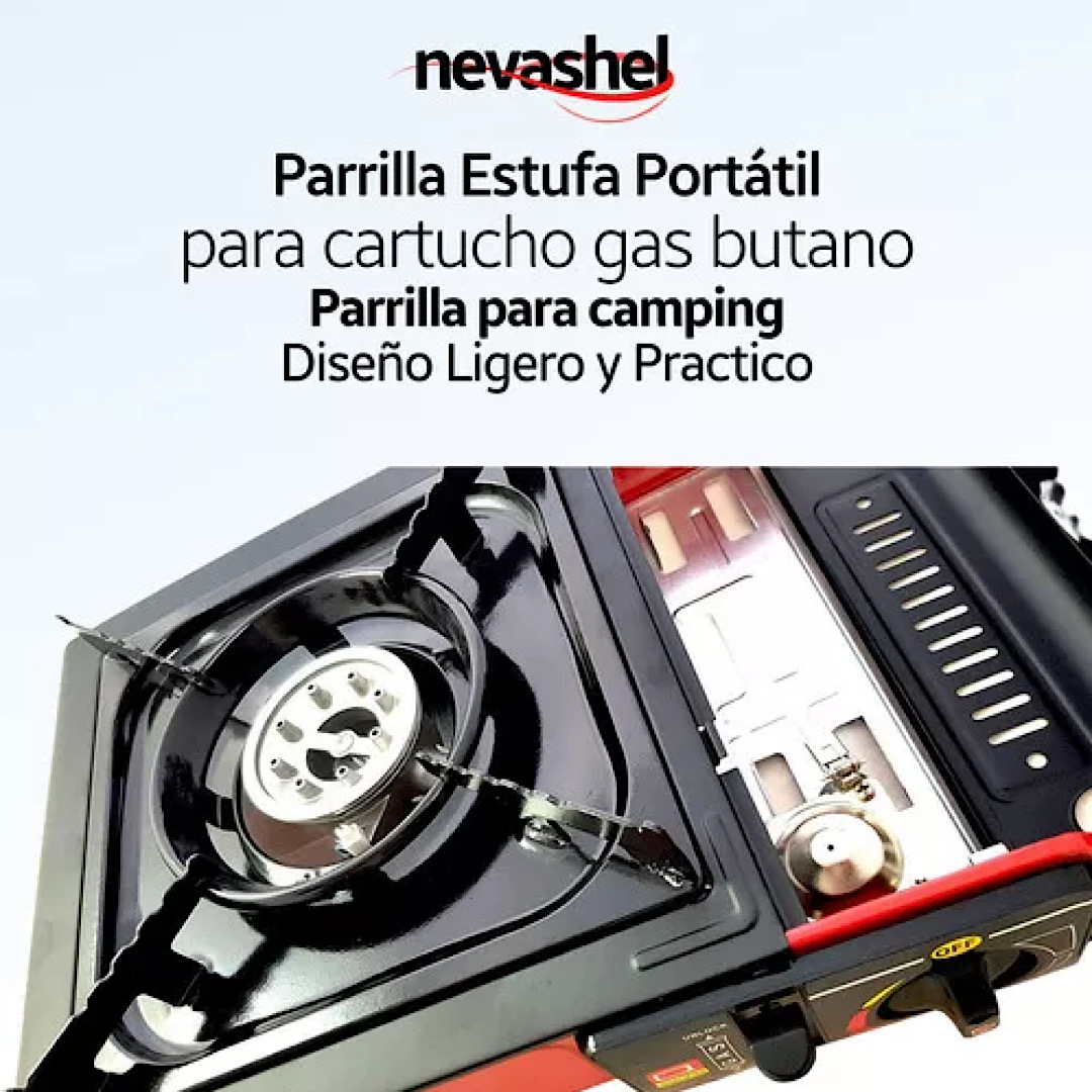 Parrilla Estufa Portátil Para Cartucho Gas Butano Acampar