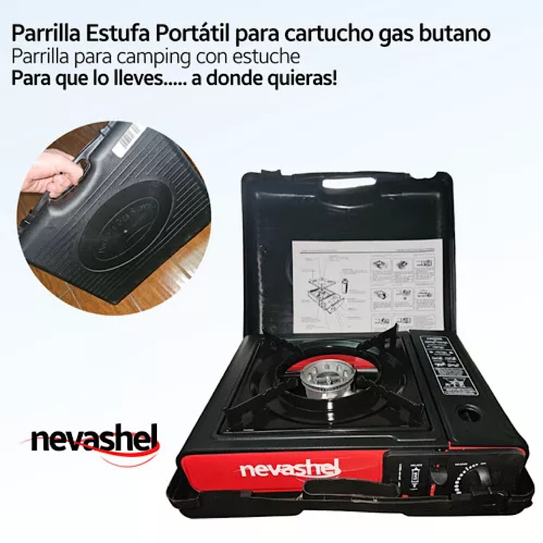 Parrilla Estufa Portátil Para Cartucho Gas Butano Acampar