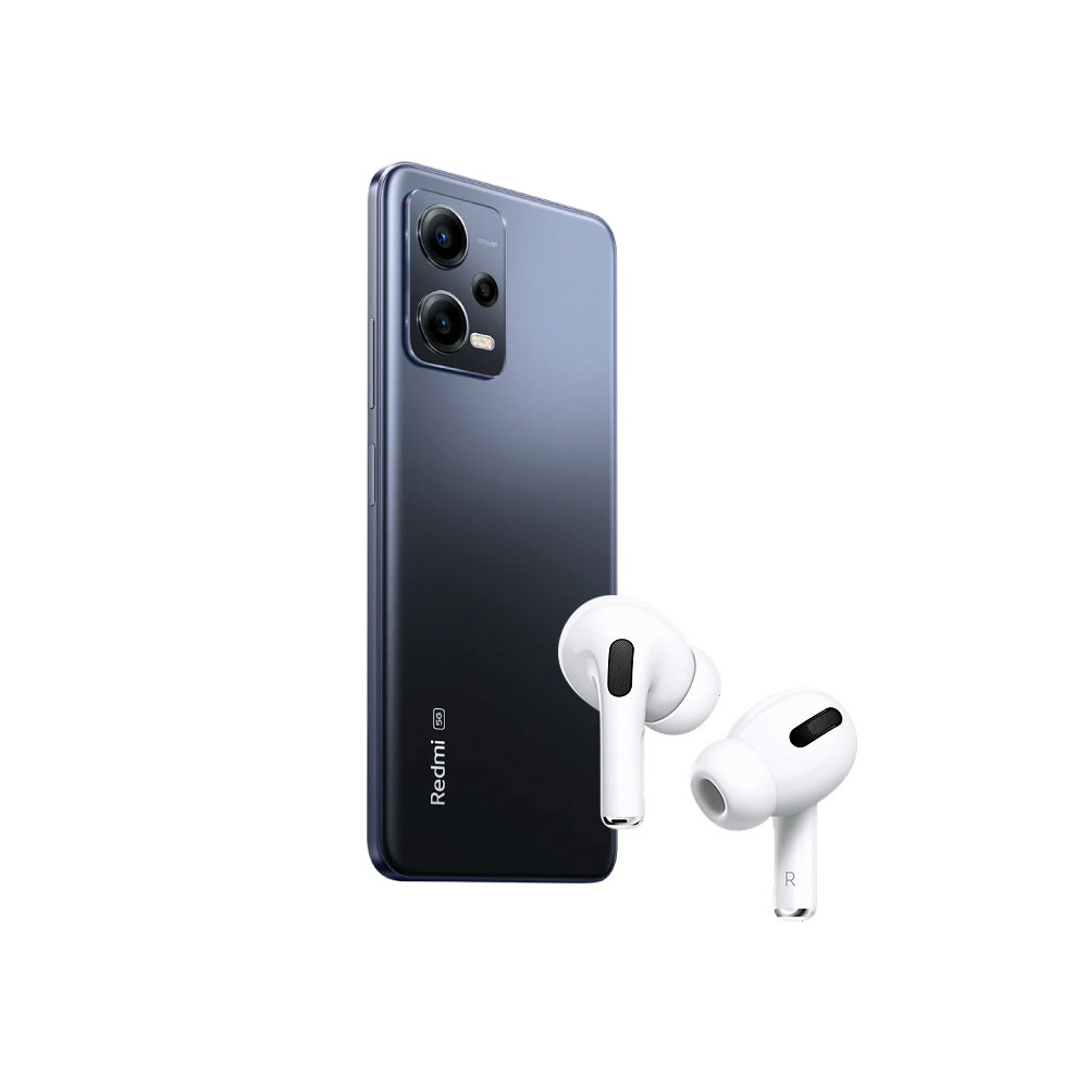 Xiaomi Redmi Note 12 Pro 6/128GB Gris (5G) + Audífonos tipo Airpods Pro 2da Génericos