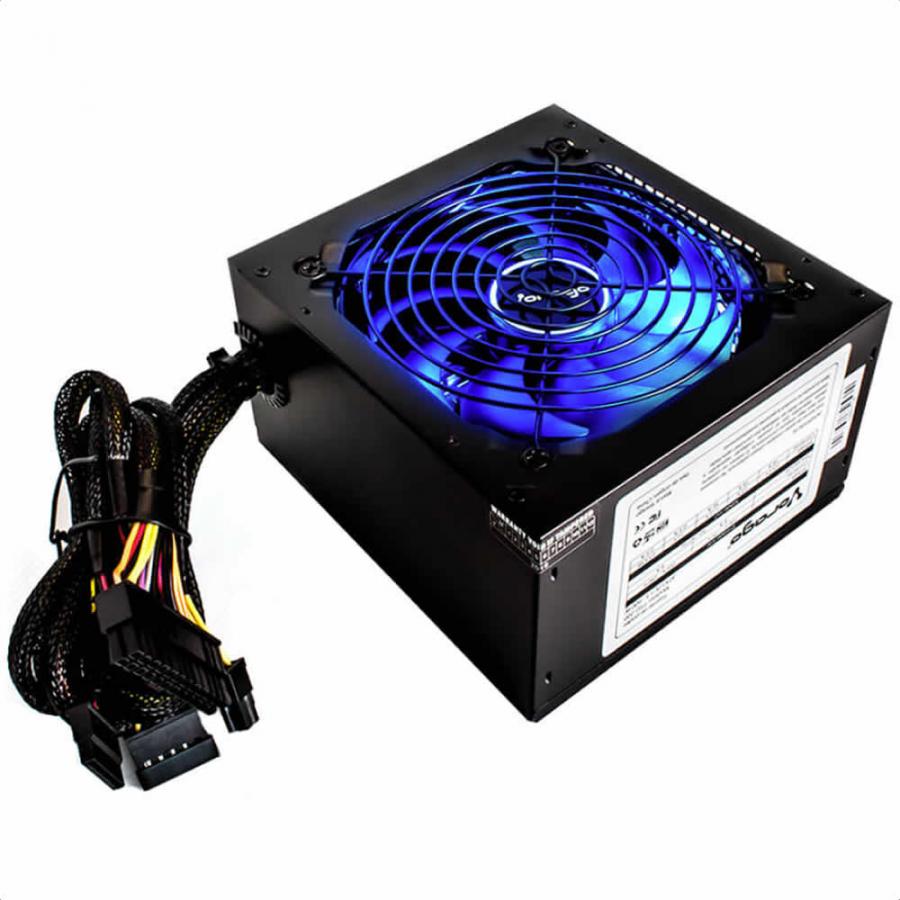 Fuente De Poder Vorago 600W ATX LED Azul PSU-200