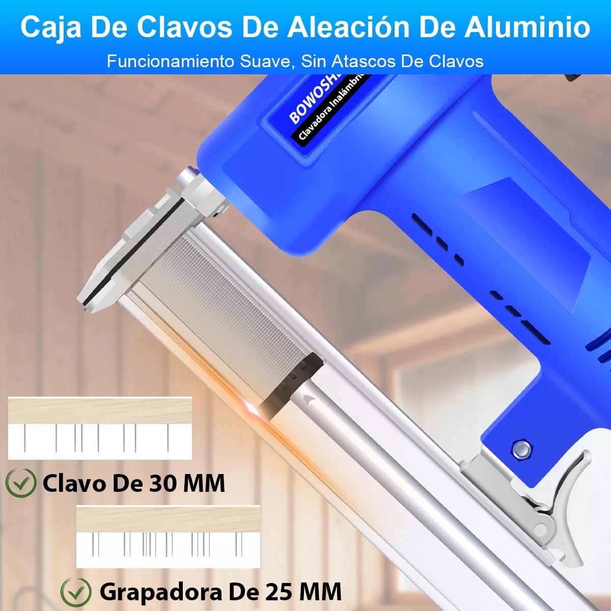 Engrapadora Y Clavadora Eléctrica Inalámbrica Profesional