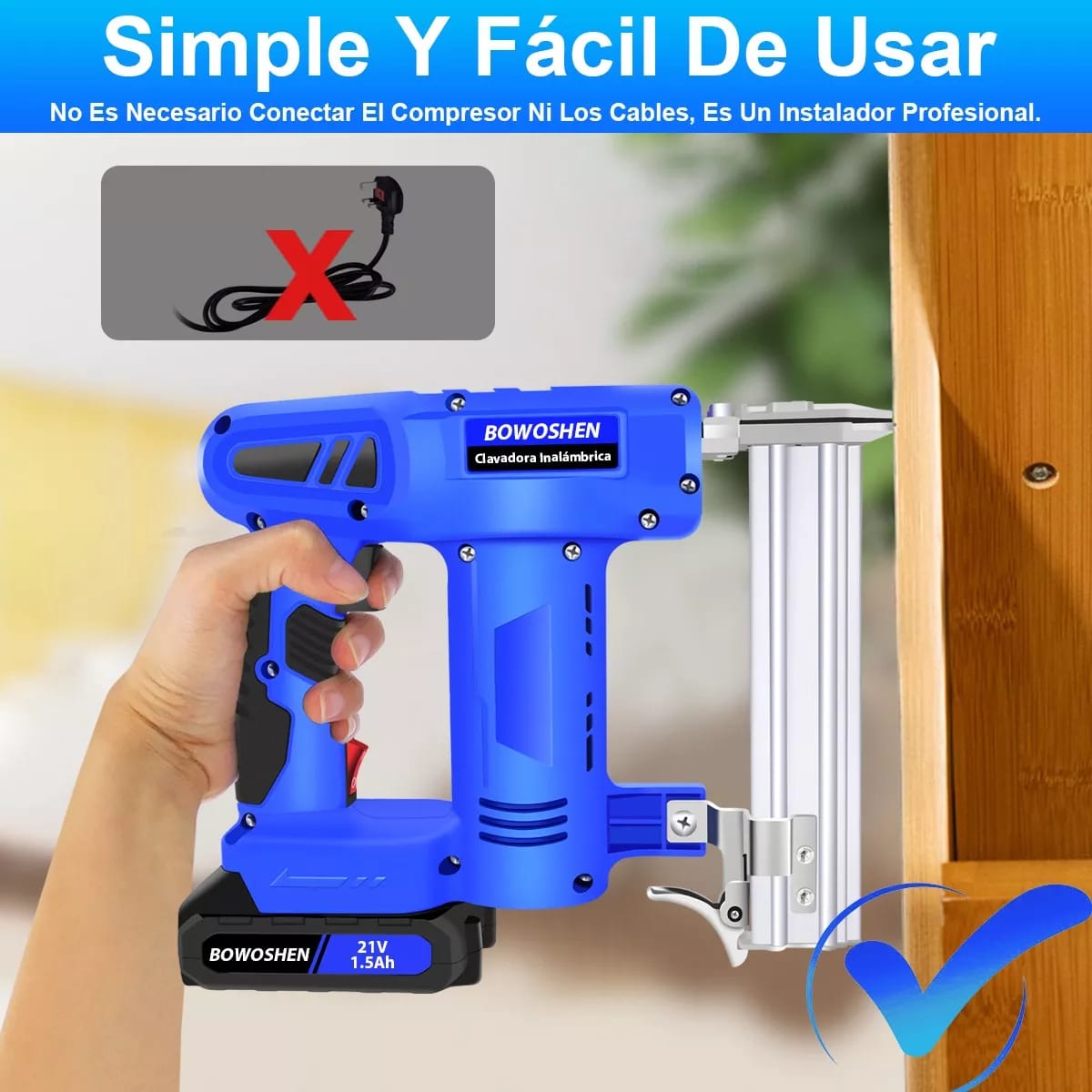 Engrapadora Y Clavadora Eléctrica Inalámbrica Profesional