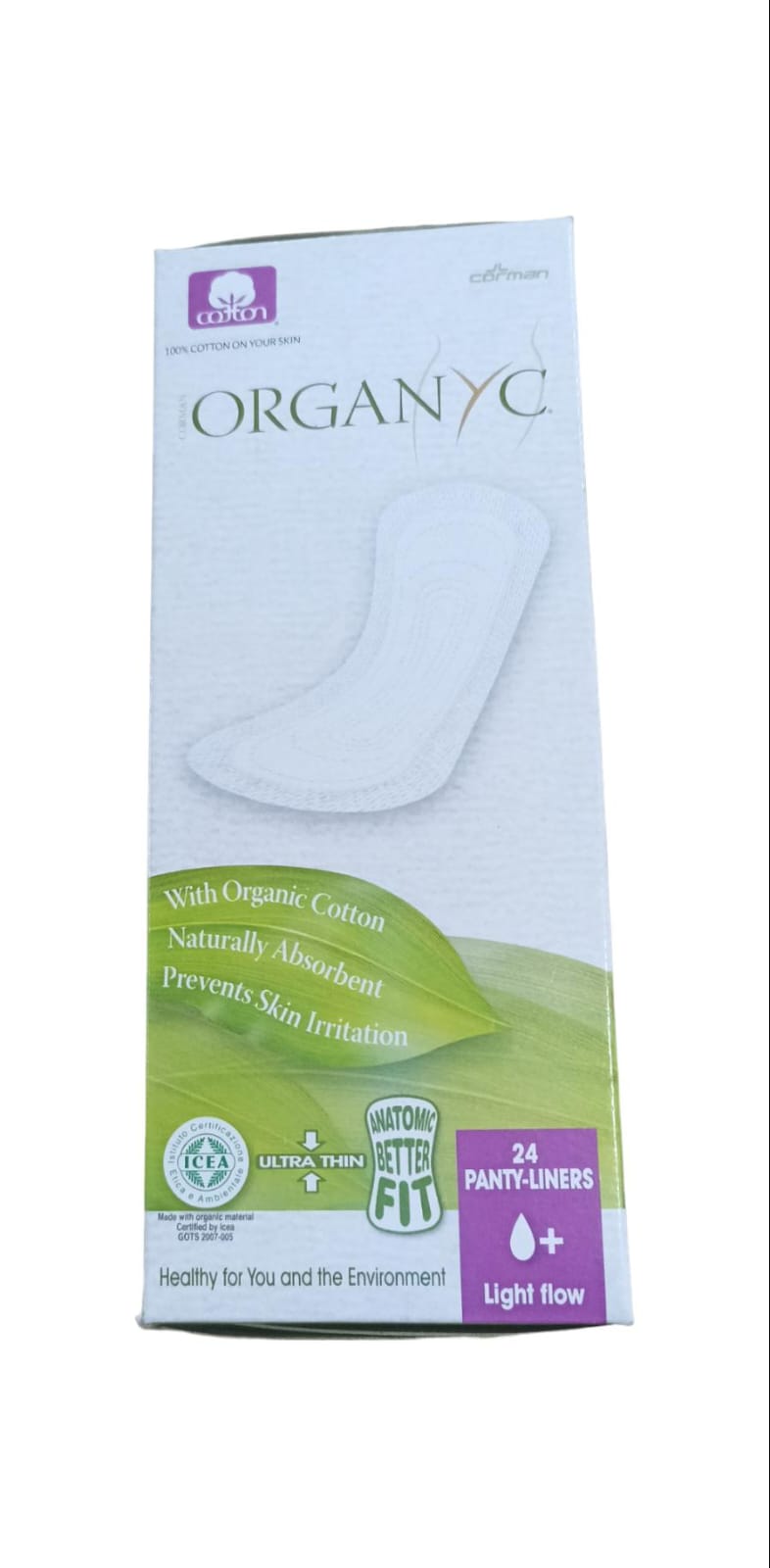 Toallas Intimas Sanitarias Uso Diario Organyc 100% Algodón