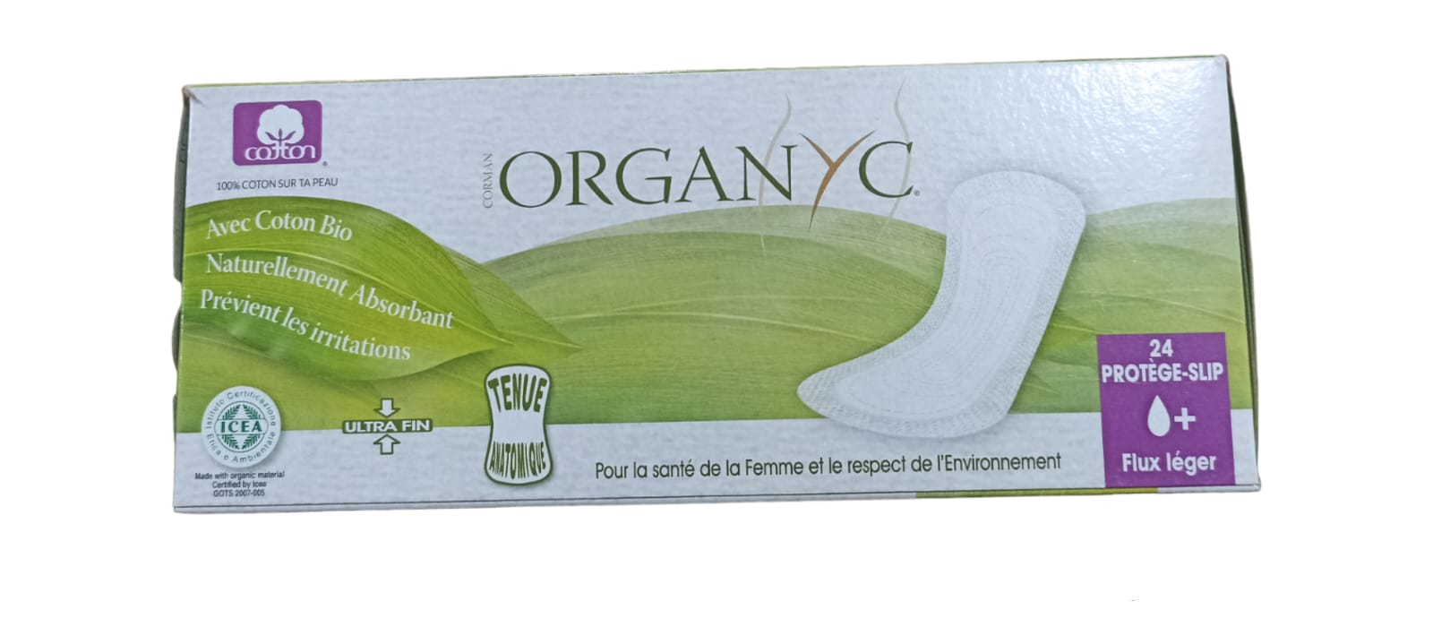 Toallas Intimas Sanitarias Uso Diario Organyc 100% Algodón