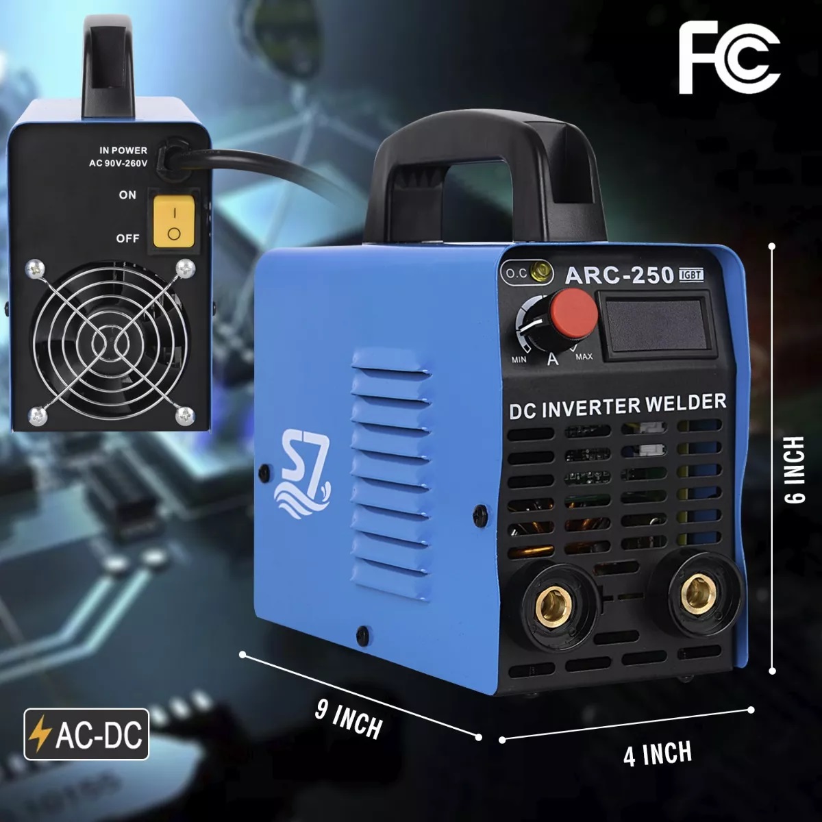 Estación de Soldadura Manual de Metal por Arco de 250A, 85% IGBT, pantalla digital LCD