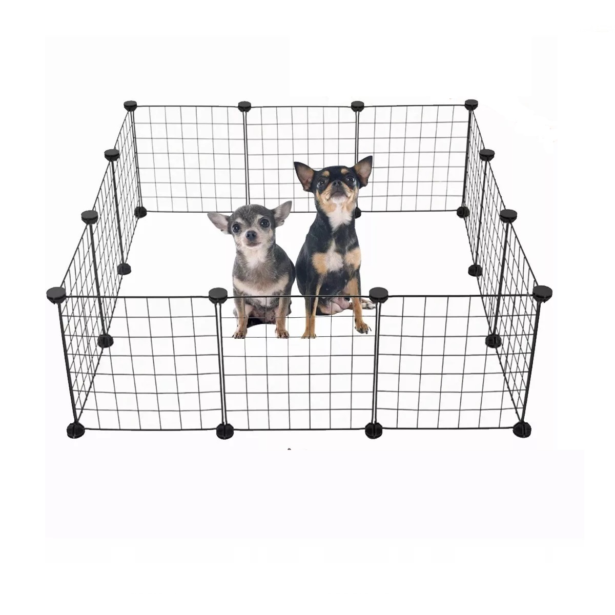 Topeakmart Corralito plegable de metal para perros de 24 pulgadas,  corralito para mascotas, para cachorros, gatos, barrera, barrera, corral  para