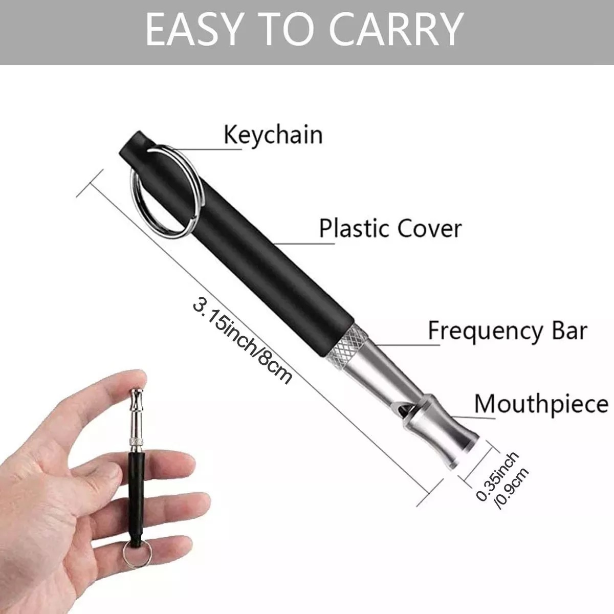 Set 2 Pcs Silbatos Para Perros Para Dejar De Ladrar