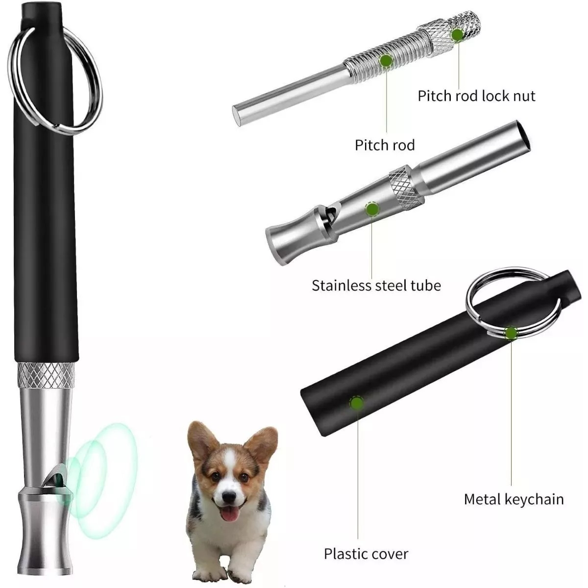 Set 2 Pcs Silbatos Para Perros Para Dejar De Ladrar