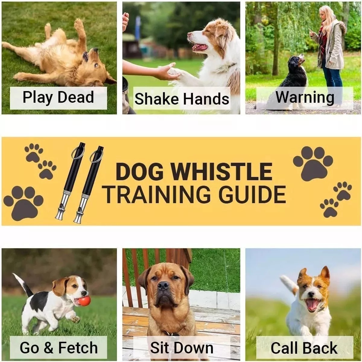 Set 2 Pcs Silbatos Para Perros Para Dejar De Ladrar