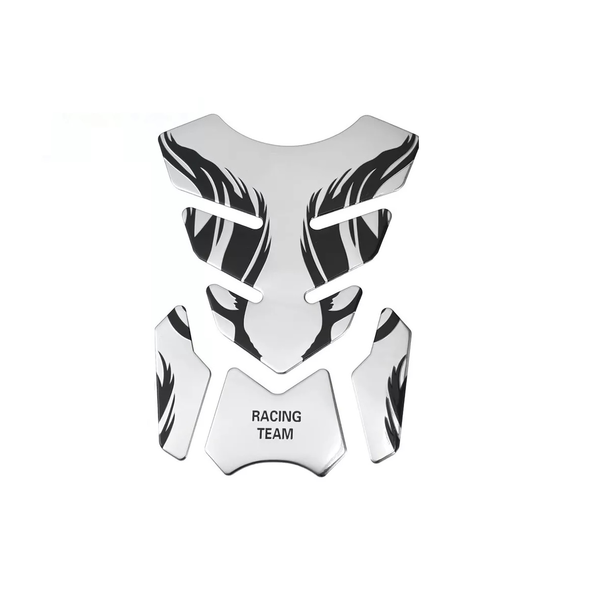 Calcomanias Motos 3d Protector De Cubre Tanque Plata