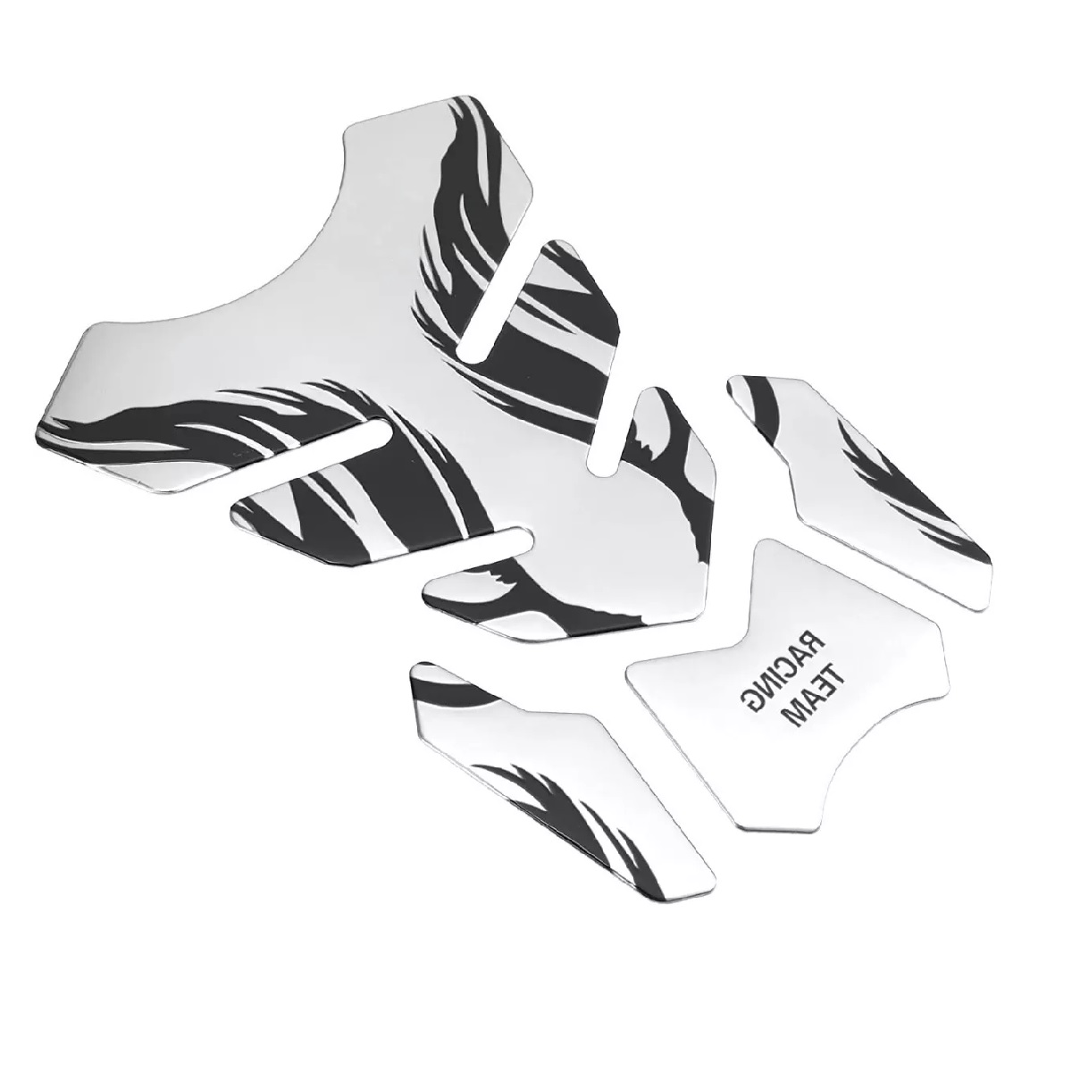 Calcomanias Motos 3d Protector De Cubre Tanque Plata