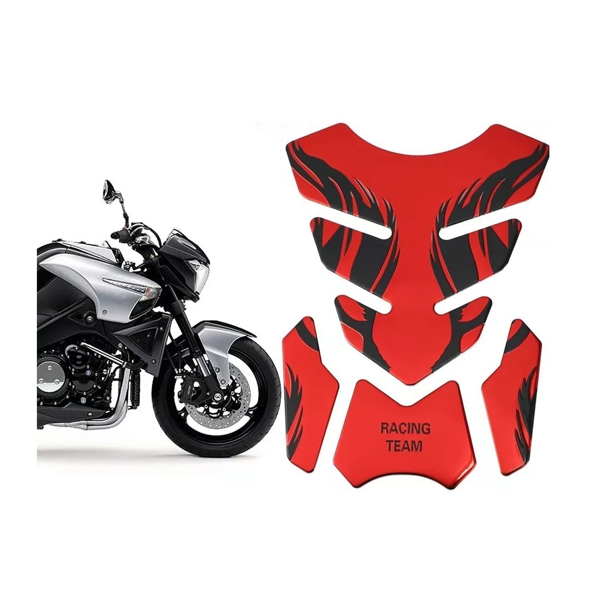 Calcomanias Motos 3d Protector De Cubre Tanque Rojo