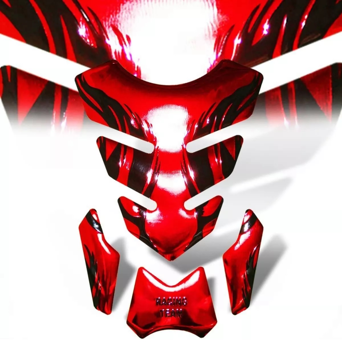 Calcomanias Motos 3d Protector De Cubre Tanque Rojo