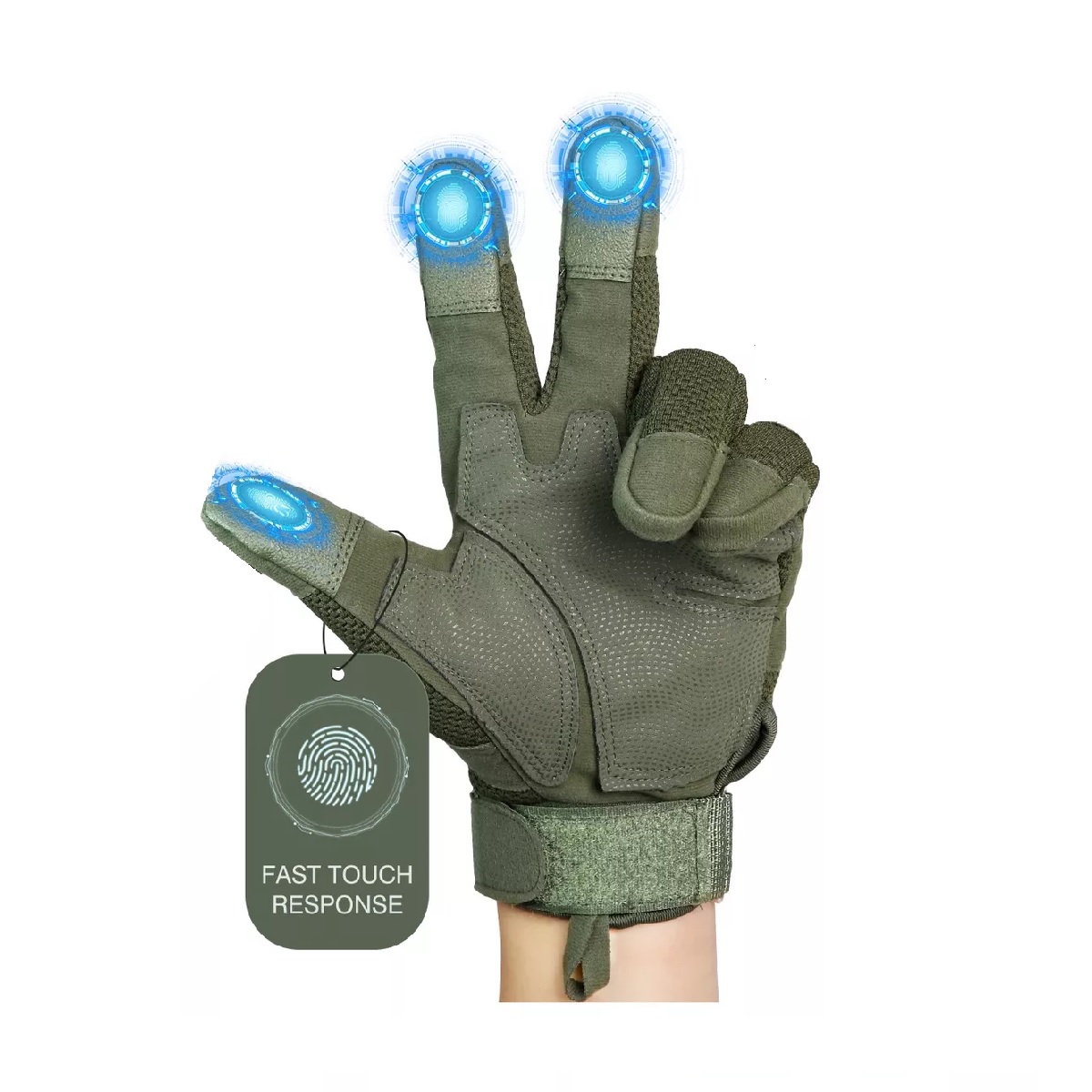 Guantes De Proteccion Para Moto Táctil Anti Derrape Green XL