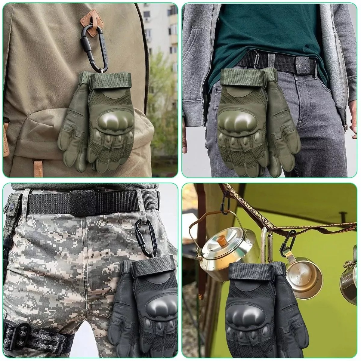 Guantes De Proteccion Para Moto Táctil Anti Derrape Green XL