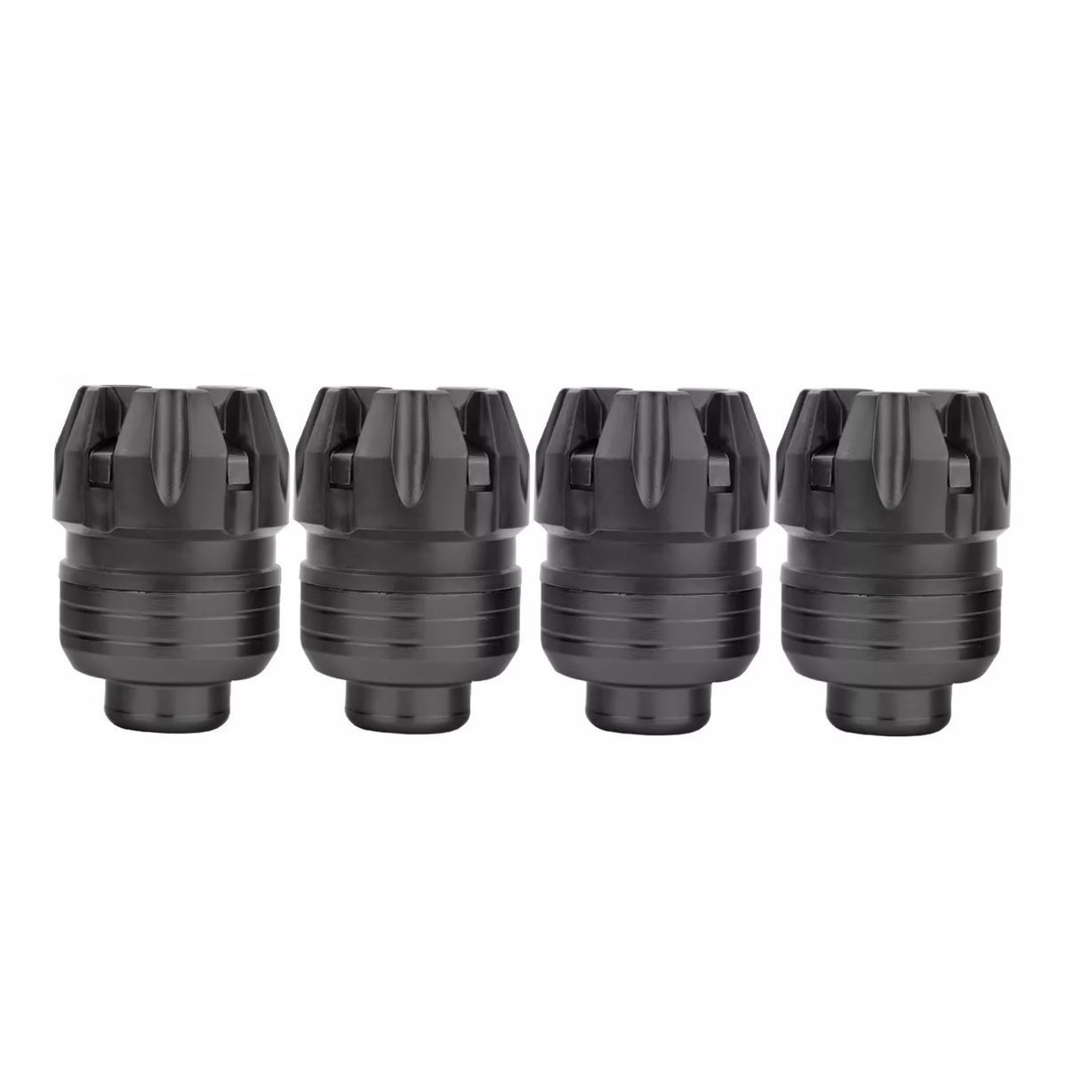 Set Slider Eje Llanta Universal Motocicleta 4pcs Negro