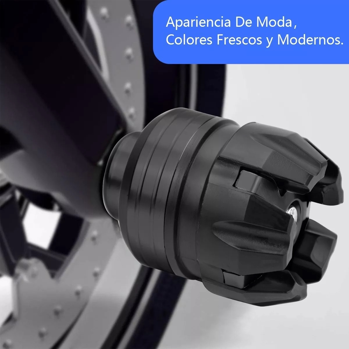 Set Slider Eje Llanta Universal Motocicleta 4pcs Negro