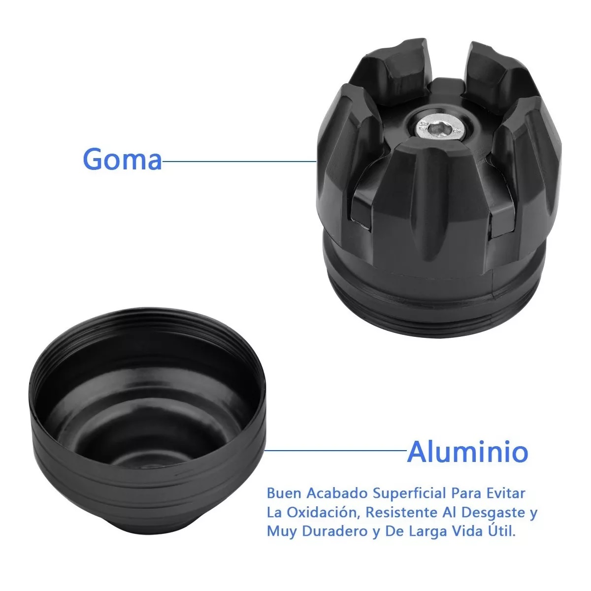 Set Slider Eje Llanta Universal Motocicleta 4pcs Negro