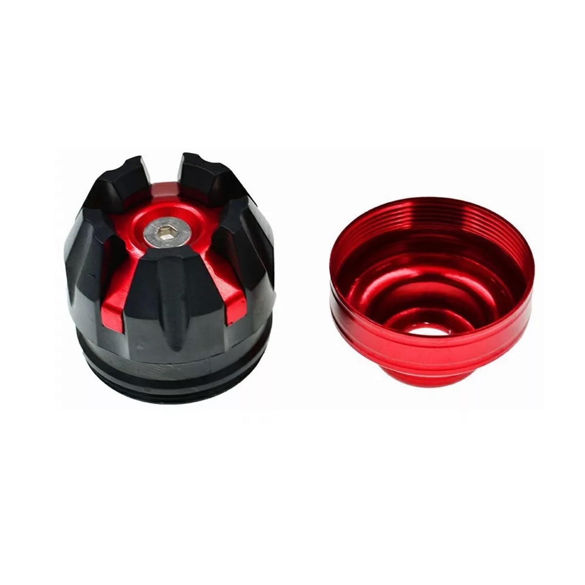 Jgo Par Slider Eje Llanta Universal Motocicleta Rojo