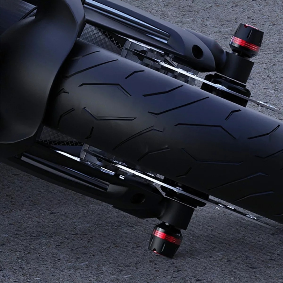 Jgo Par Slider Eje Llanta Universal Motocicleta Rojo