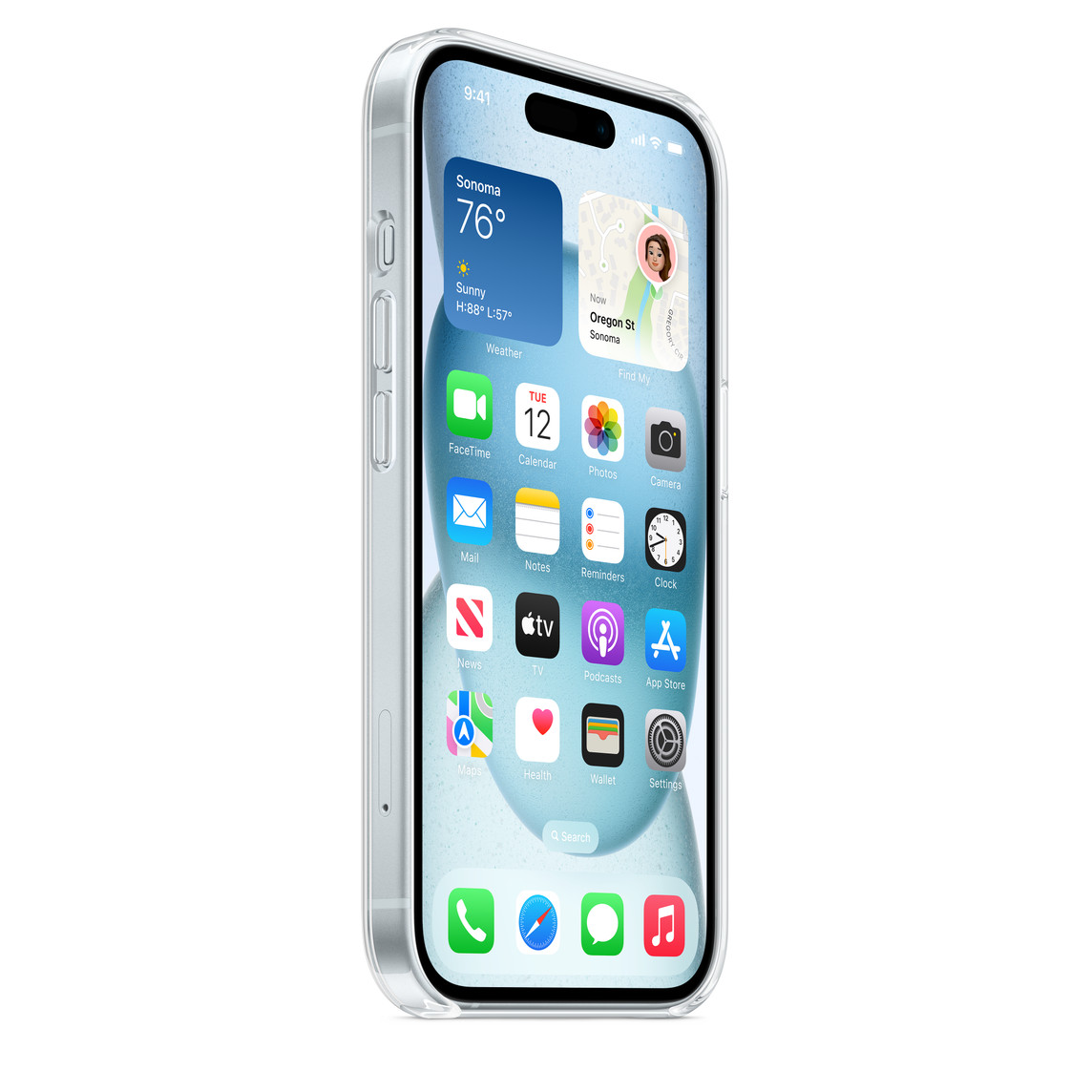 Funda transparente Apple con MagSafe para el iPhone 15