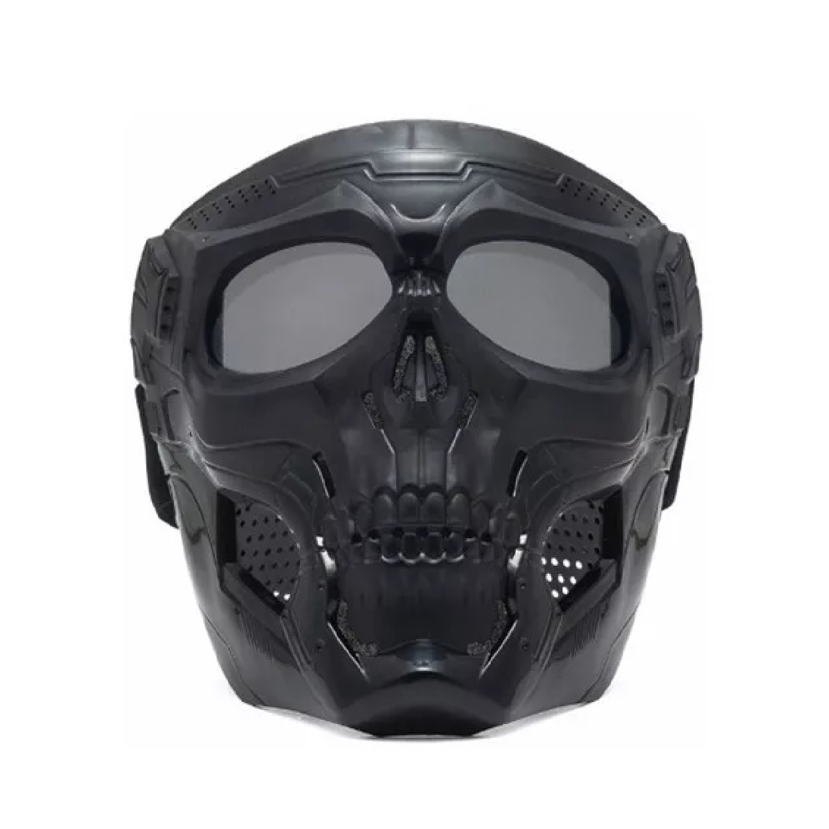Mascara De Calavera Y Goggles Tacticos Militares Motocross Lente Gris
