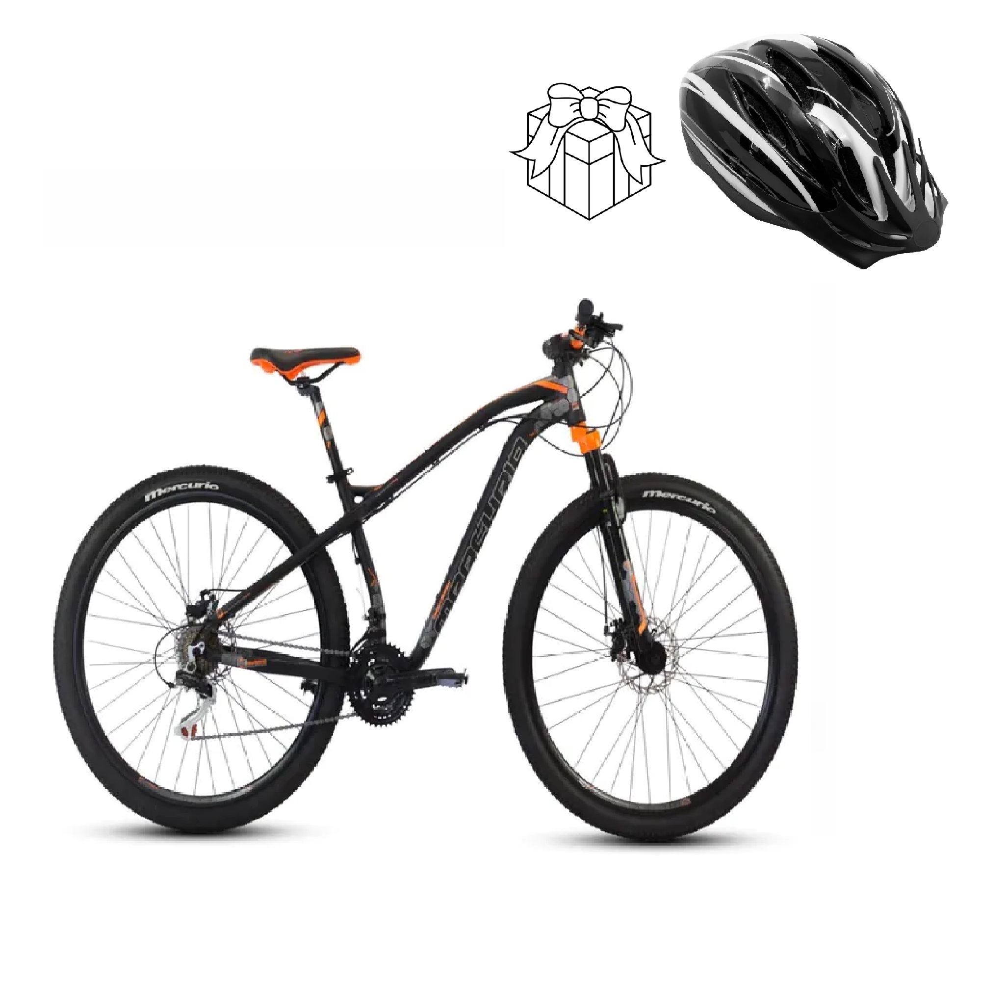 BICICLETA MERCURIO RANGER PRO R29 NEGRO + CASCO DE REGALO