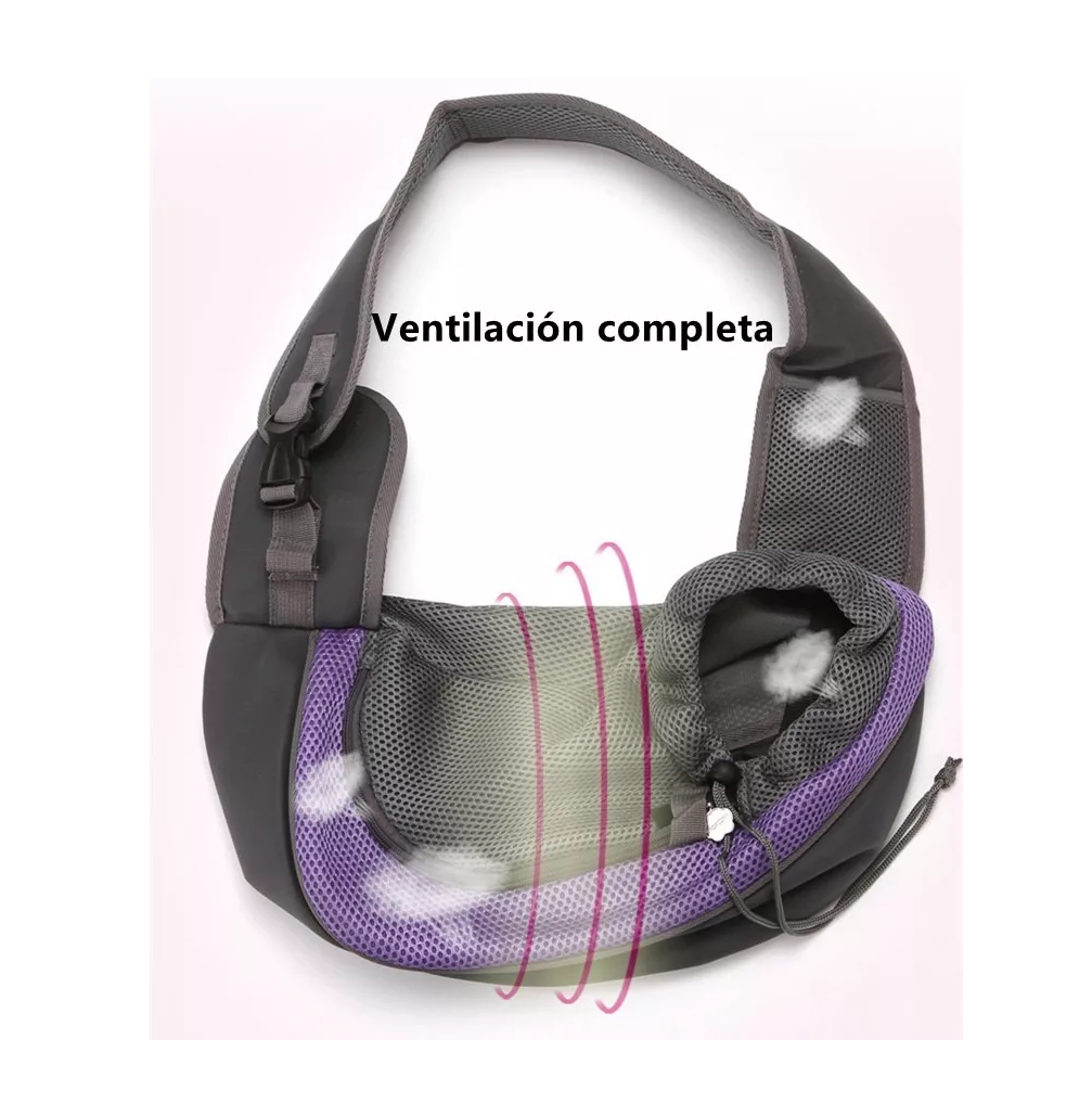  Mochila/cangurera Para Mascotas Negra