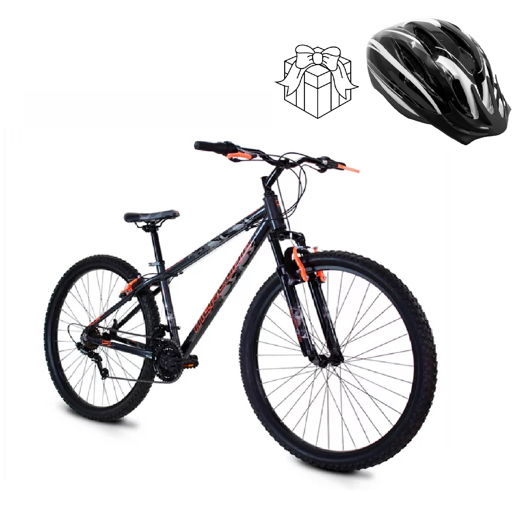 Bicicleta Mercurio MTB CROW R29 GRAFITO 21V + CASCO DE REGALO