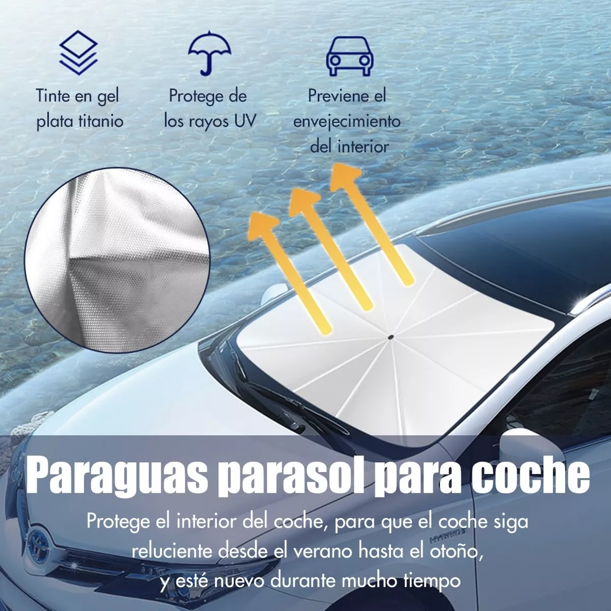Parabrisas Retráctil Protección Cubre Para Sol