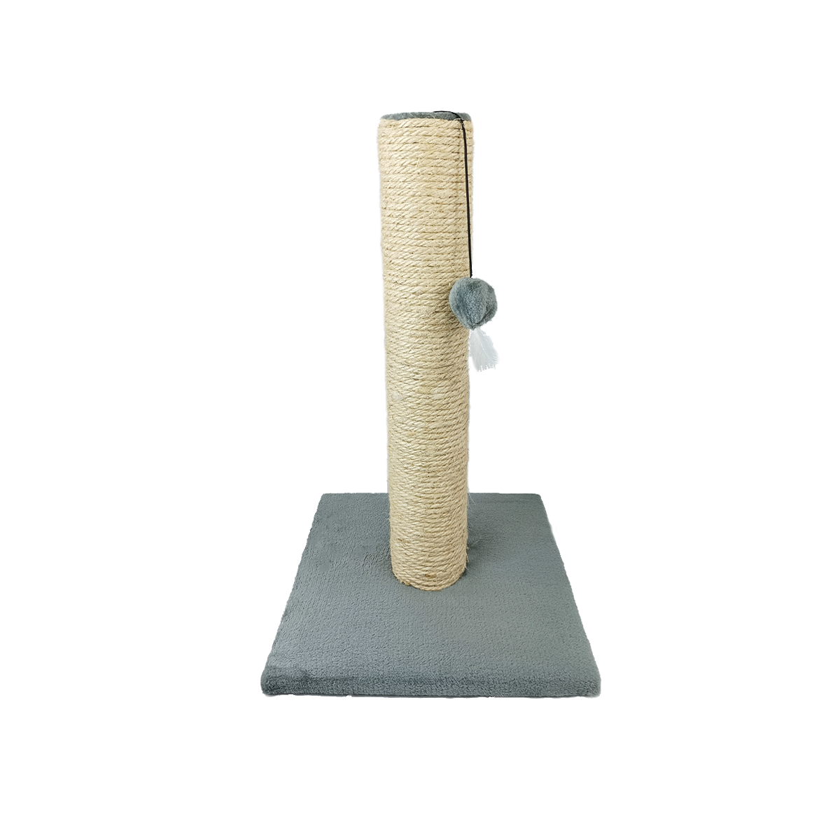 Rascador De Henequen Con Tapiceria Afelpada De 50 cm Color Gris