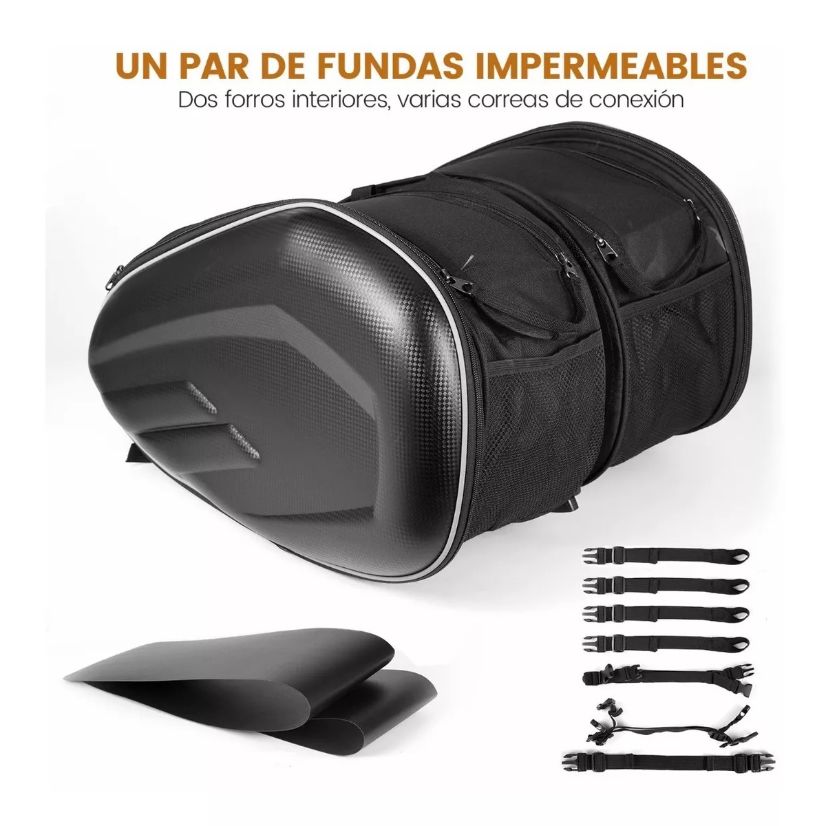 Pack Alforjas Universales Para Motocicleta Bolsas Impermeable 2 Pzas