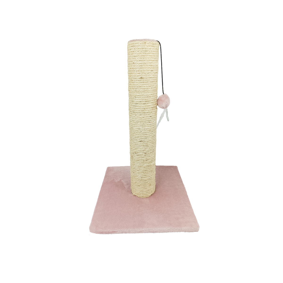 Rascador De Henequen Con Tapiceria Afelpada De 50 cm Color Rosa