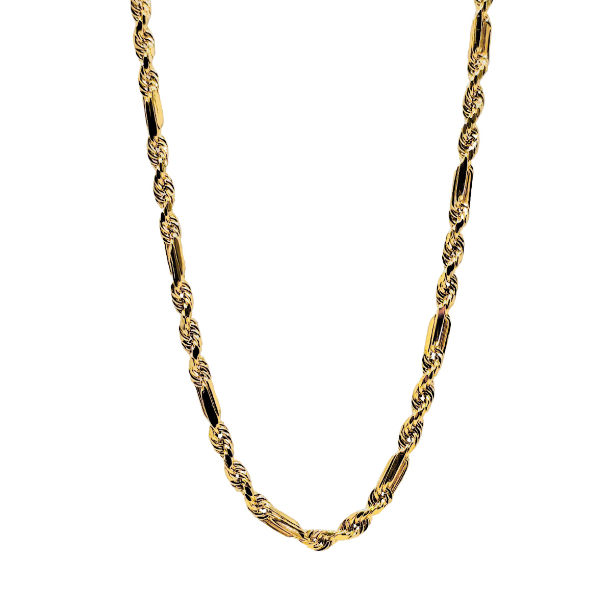 CADENA TORZAL FIGARO ORO 10K HOMBRE ITALIANO