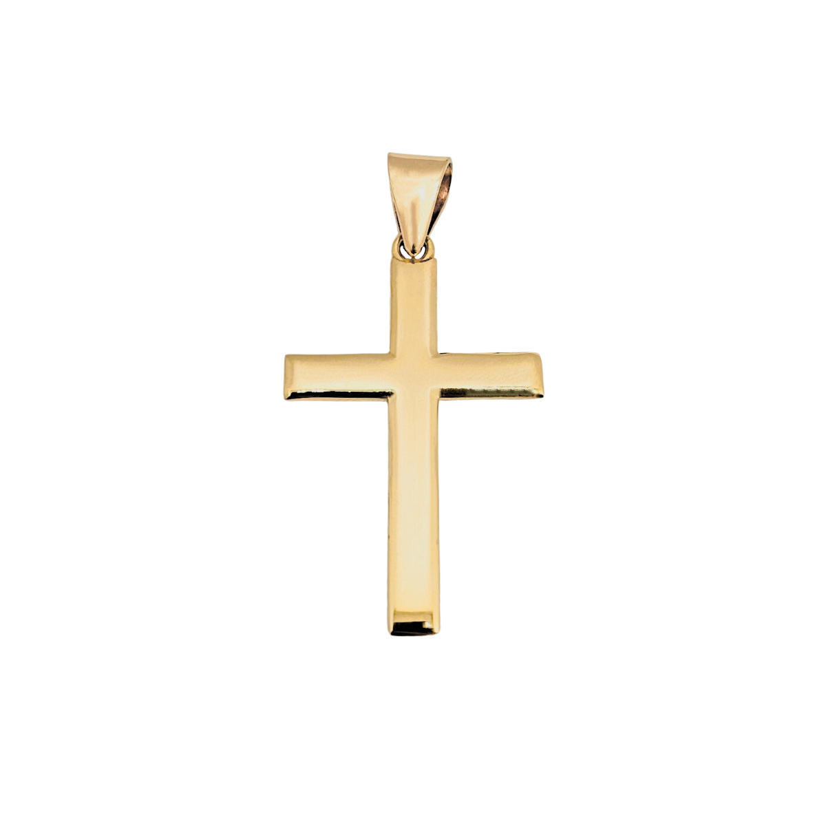 DIJE CRUZ ORO 10K HOMBRE LISA