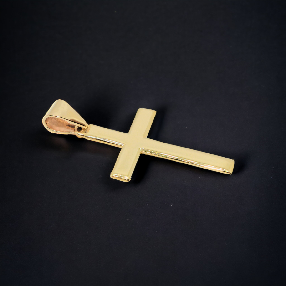 DIJE CRUZ ORO 10K HOMBRE LISA