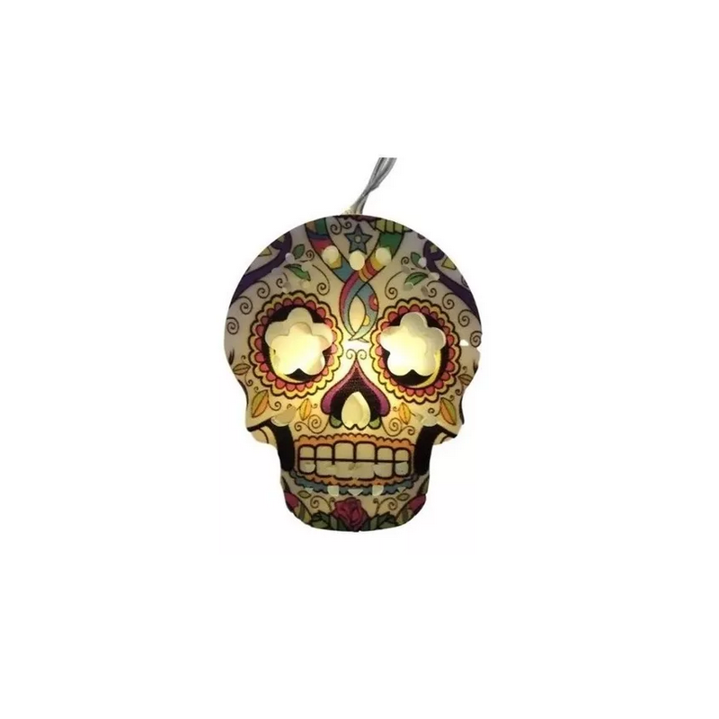 Halloween De Luces 3m 20led Decoración Calaveritas Adornos