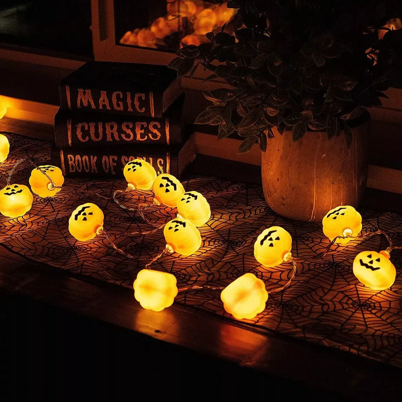 Serie Calabazas Luz Led Decoración Dia De Muertos Hallowen