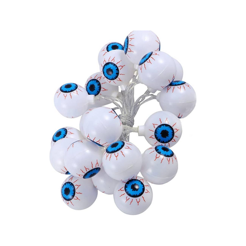 Serie De Luces 3mt 20led Decoracion Halloween Ojos Fantasma