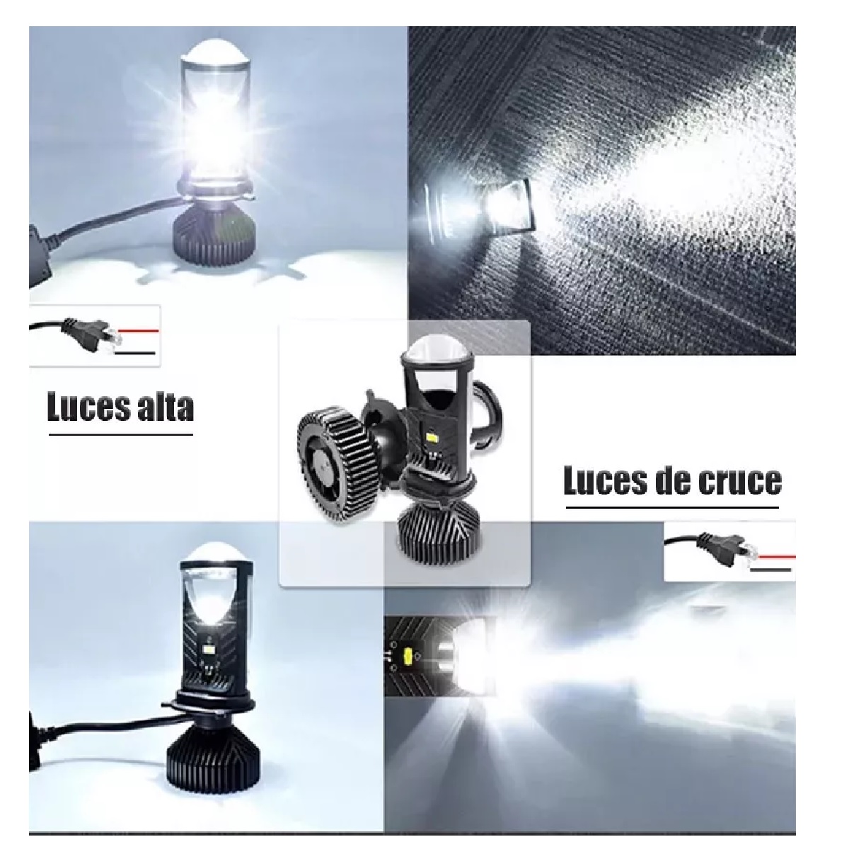 Kit Faros Led Auto Lupa Proyector Alto y Bajo H4